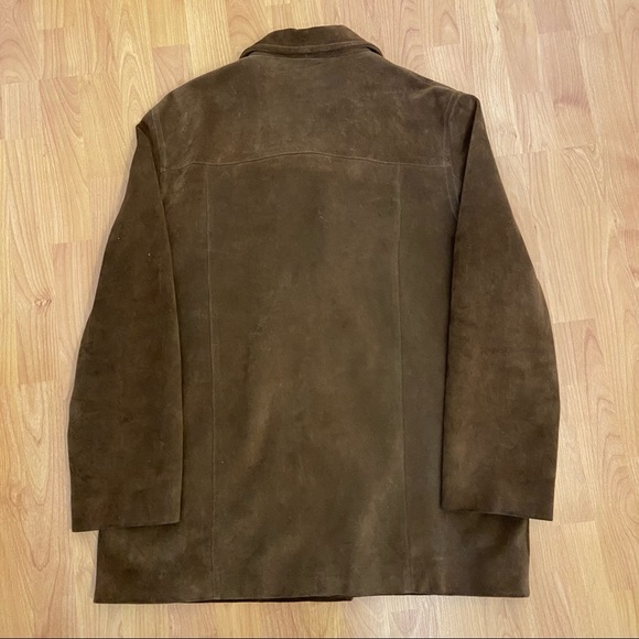 J.Crew Men’s 100% Leather Long Coat / Jacket Size XLT - Picture 4 of 10